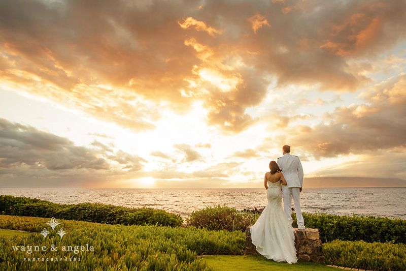 maui hawaii wedding sunset